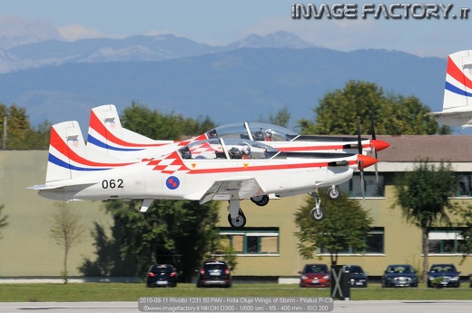 2010-09-11 Rivolto 1231 50 PAN - Krila Oluje Wings of Storm - Pilatus P-C9